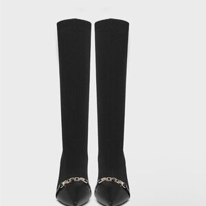 Elegant Black Lace-Up Boots